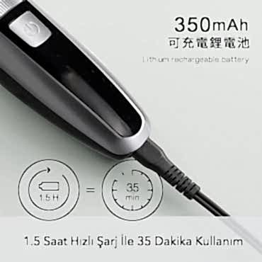 Şarjlı Ayarlanabilir Başlıklı Saç Sakal Traş Makinesi 