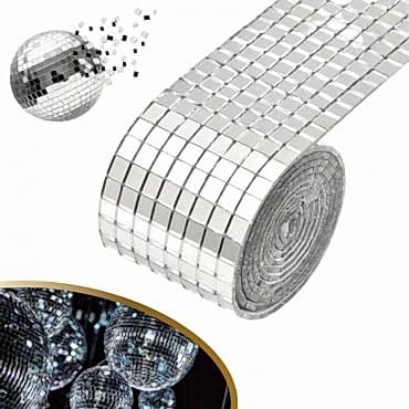 Gümüş Renk Aynalı Dekor Bandı Kendinden Yapışkanlı 1 Metre x 4 cm