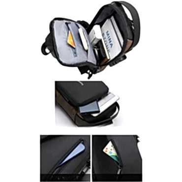 Powerbank Destekli Erkek Ön Göğüs Çantası 