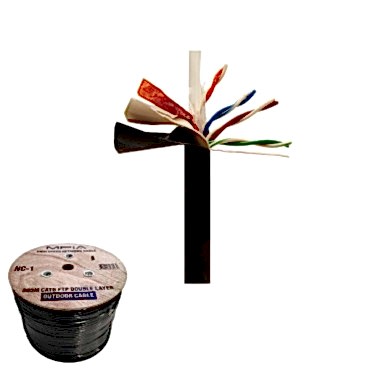 305 Metre / 0.57mm CAT6 FTP Çift Katmanlı Dış Ortam İnternet Kablosu