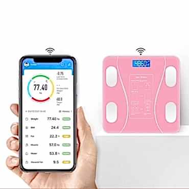 Pembe Renk Bluetooth Özellikli Akıllı Tartı 