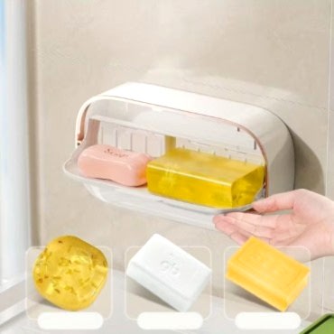 Kapaklı Ve Drenaj Bölmeli Duvara Monte Sabunluk 