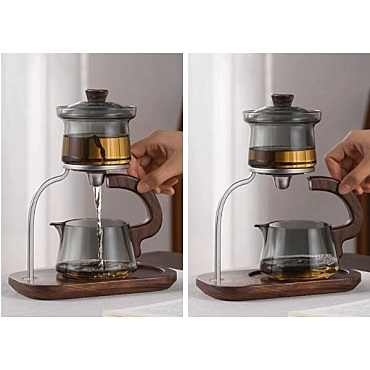 Otomatik Manyetik Borosilikat Demlik Seti 