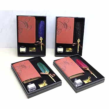 Deri Defterli Divit Hokka Seti Model 2