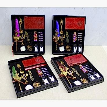 Deri Defterli Divit Hokka Ve Mühür Seti Model 2