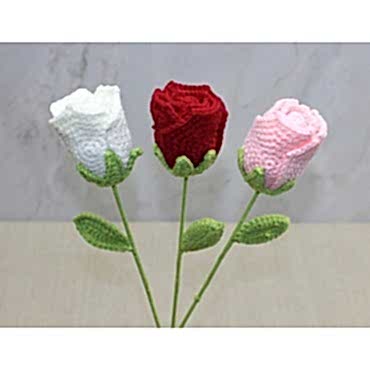 El Örgüsü Tekli Gül Gonca