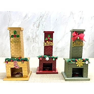 Noel Temalı Polyester Şömine Tütsülük 