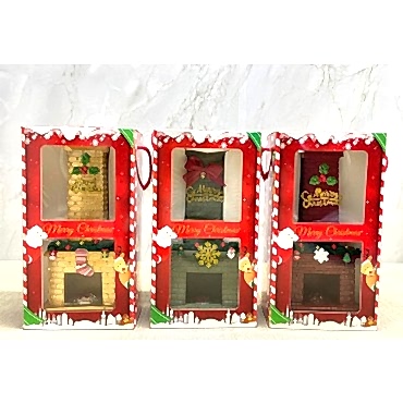 Noel Temalı Polyester Şömine Tütsülük 