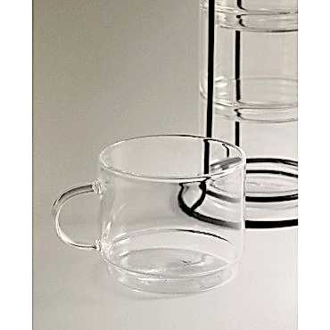 Standlı Borosilikat 4'lü Fincan Seti 