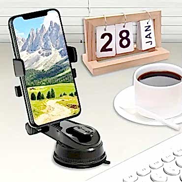 360 Derece Dönebilen Vakumlu Araç Telefon Tutucu 