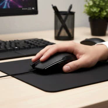 Siyah Mat Desenli USB Kablolu 3D Optik Mouse