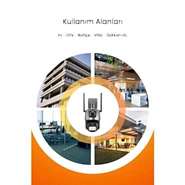  3 MP + 3 MP Çift Lens Wi-Fi TF Kart Girişli Güvenlik Kamerası 