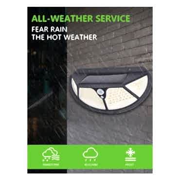 Fonksiyonel Sensörlü 102 Ledli Solar Bahçe Lambası